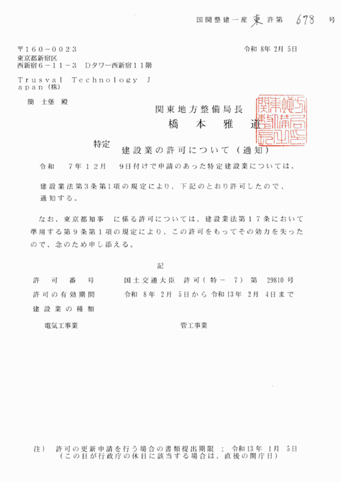 国土交通大臣許可(特-7)第29810号